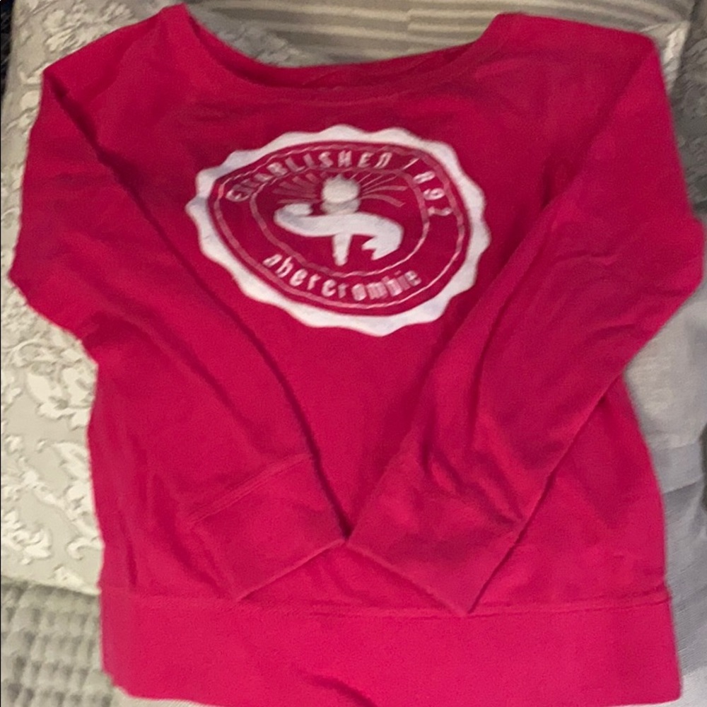 Girls Lg Abercrombie Kids sweatshirt - bright pink